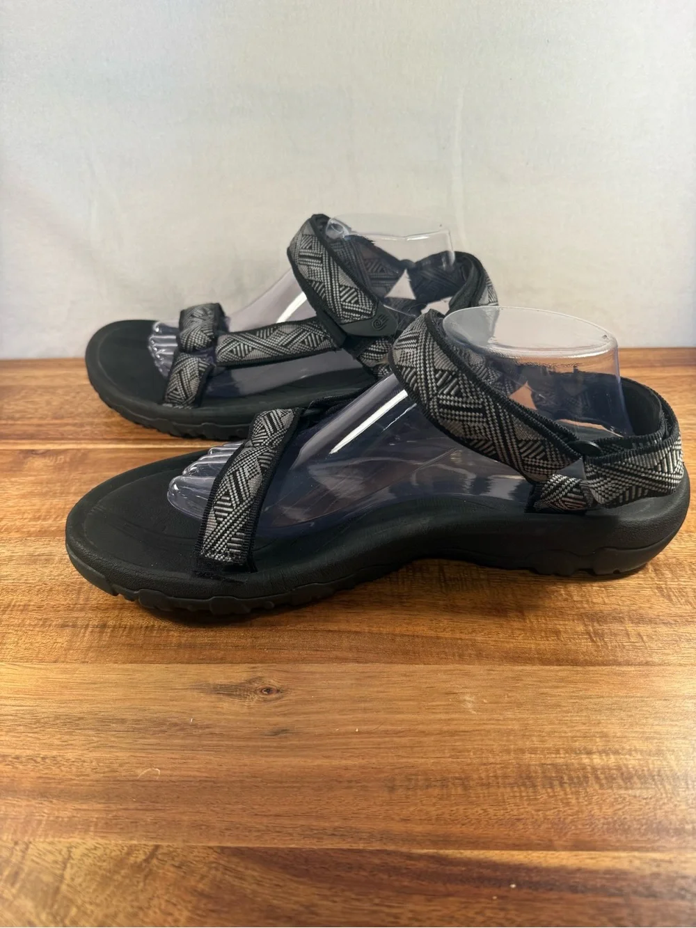 TEVA Men's Hurricane XLT3 Black/Gray/White Adjustable Sandals Size 10